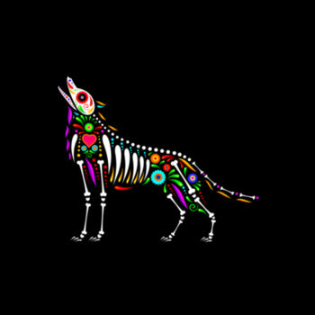 Howling Dog Skeleton Womens Design