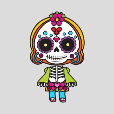 MEXICAN GIRL SUGAR SKULL Thumbnail