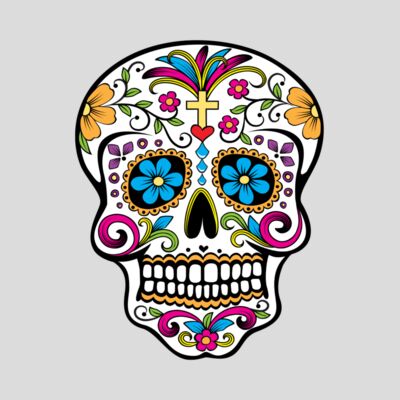WHITE MEXICAN SUGAR SKULL Thumbnail