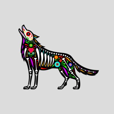 MEXICAN SUGAR SKULL HOWLING DOG Thumbnail